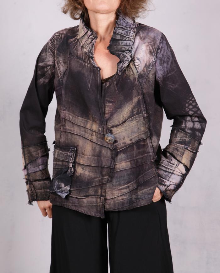 'in and out of lines' sculptural asymmetrical jacket