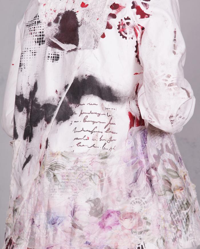 'out-of-print' detailed summer jacket with subtle graphics