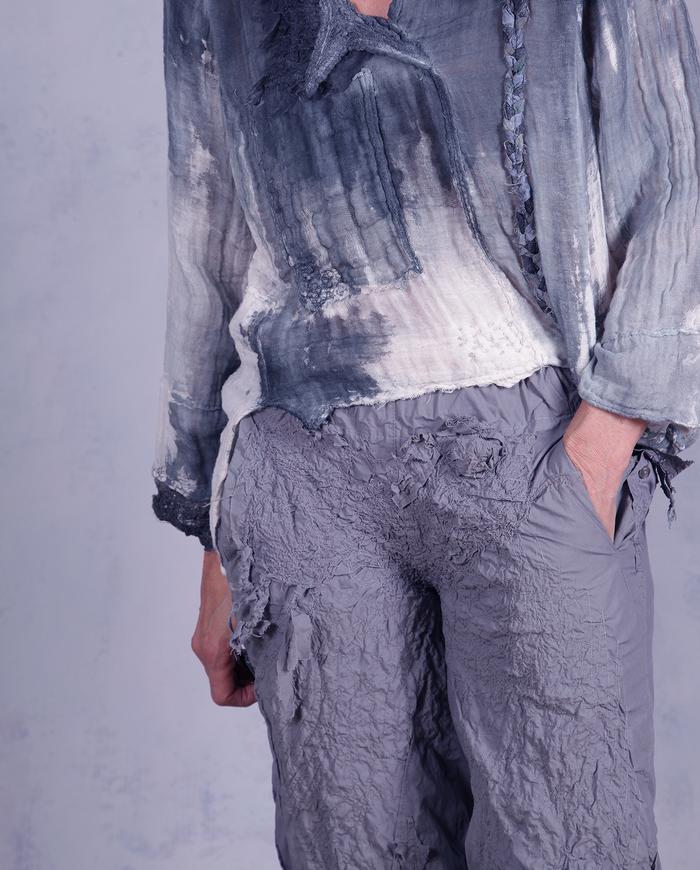 'stone sculpture in motion' highly detailed cropped low-rise pants
