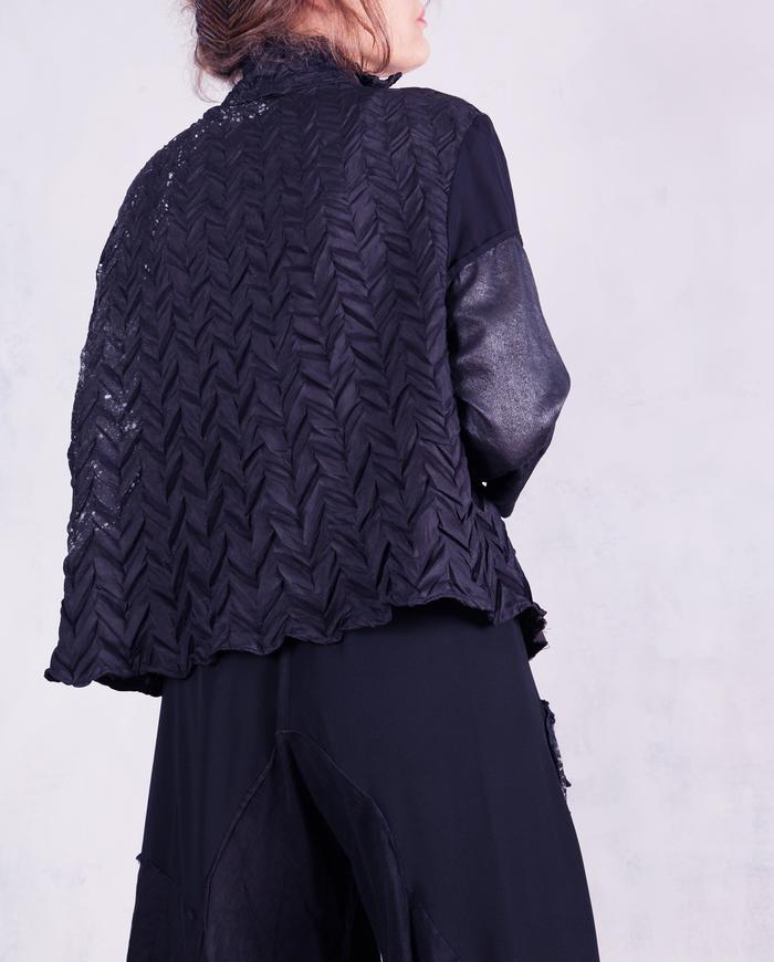 'stretching out the night' detailed art blouse
