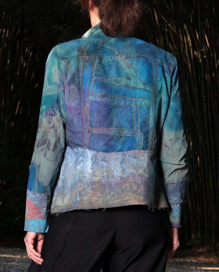 vibrant colors detailed avant-garde jacket