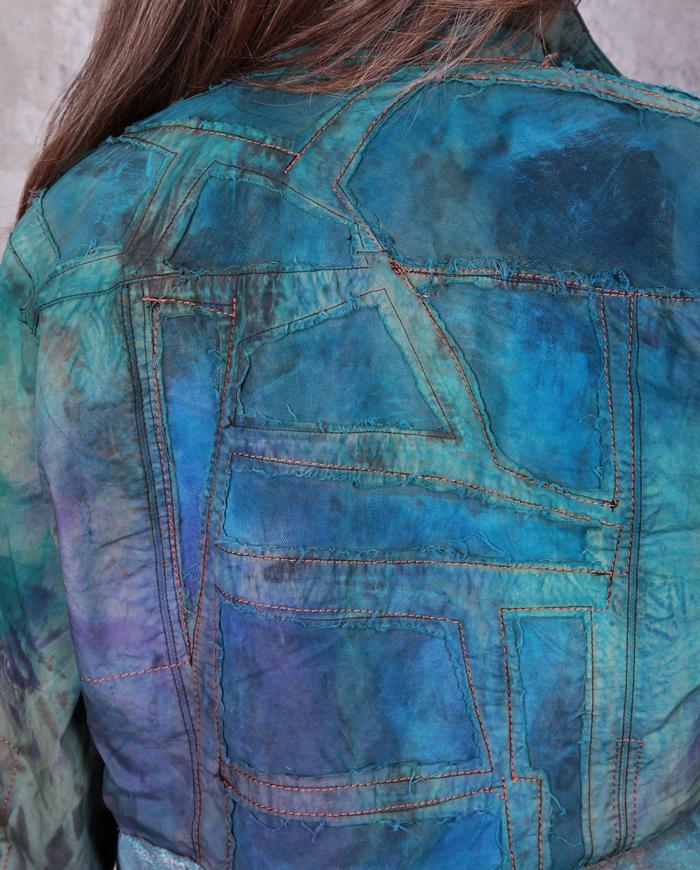 vibrant colors detailed avant-garde jacket
