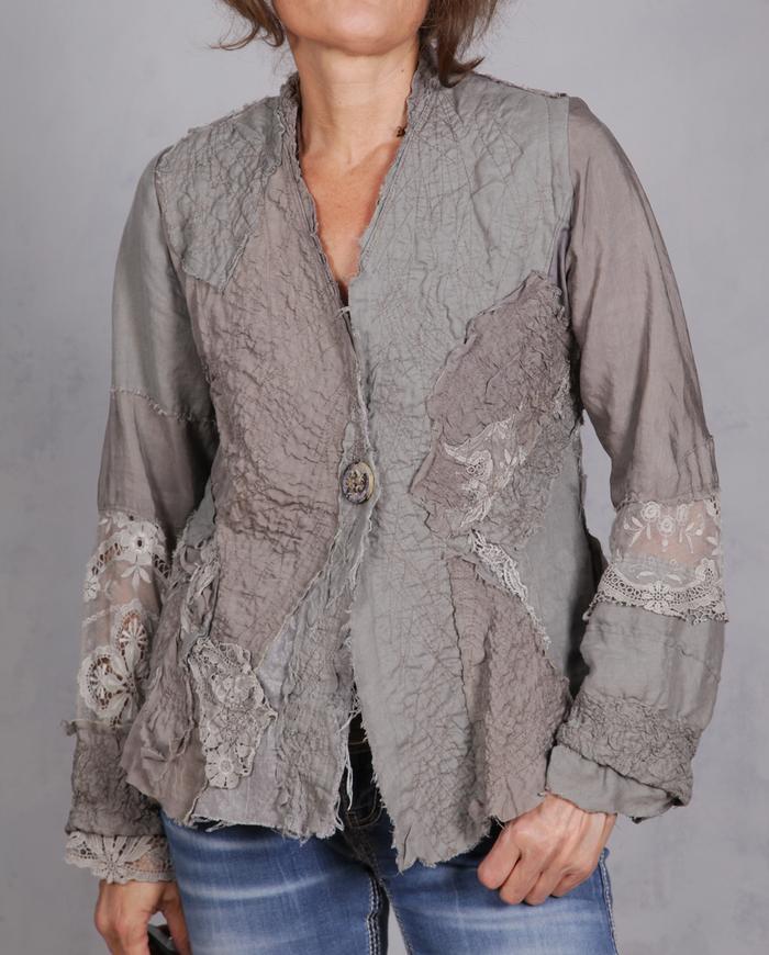 'earth tones and air vibes' highly detailed fitted jacket