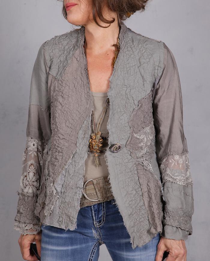 'earth tones and air vibes' highly detailed fitted jacket