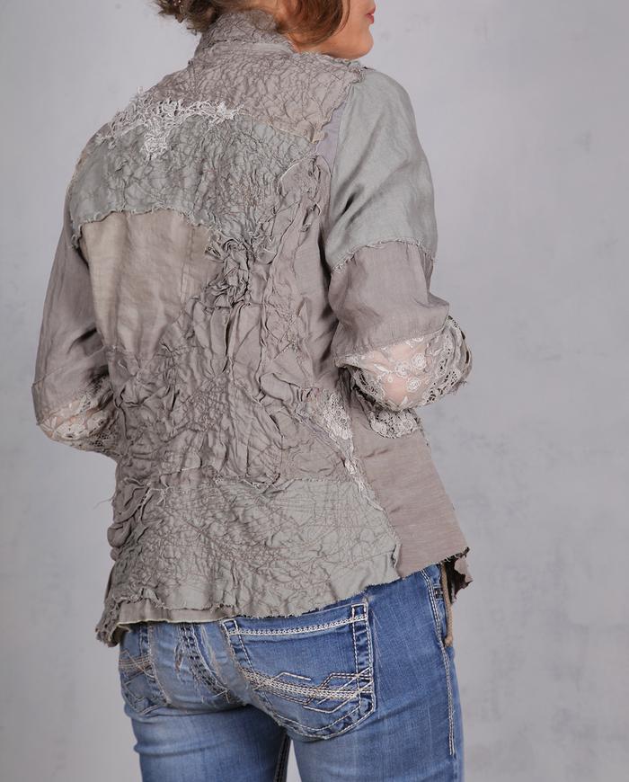 'earth tones and air vibes' highly detailed fitted jacket