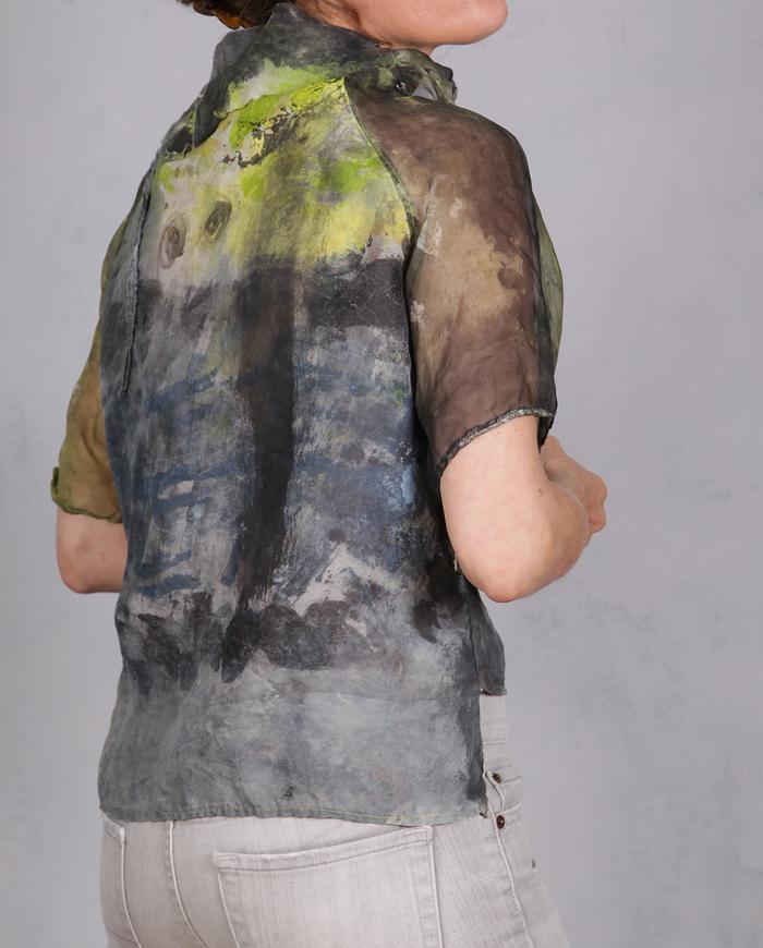 'limes and lemon juice' avant-garde organza blouse