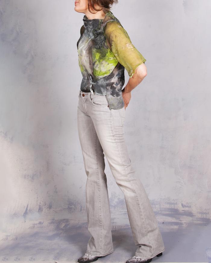 'limes and lemon juice' avant-garde organza blouse