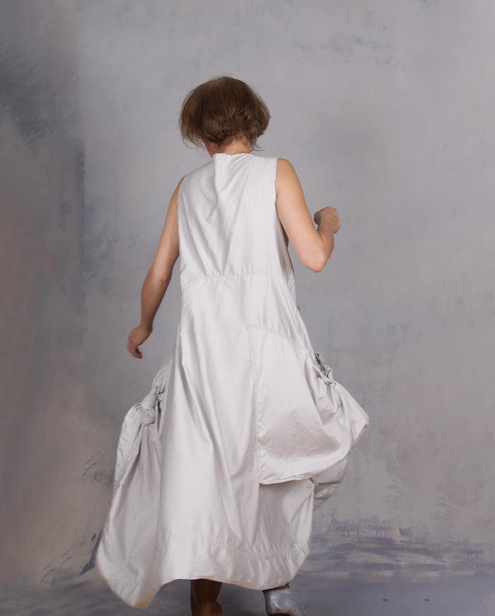 'your summer is waiting' asymmetrical cotton dress