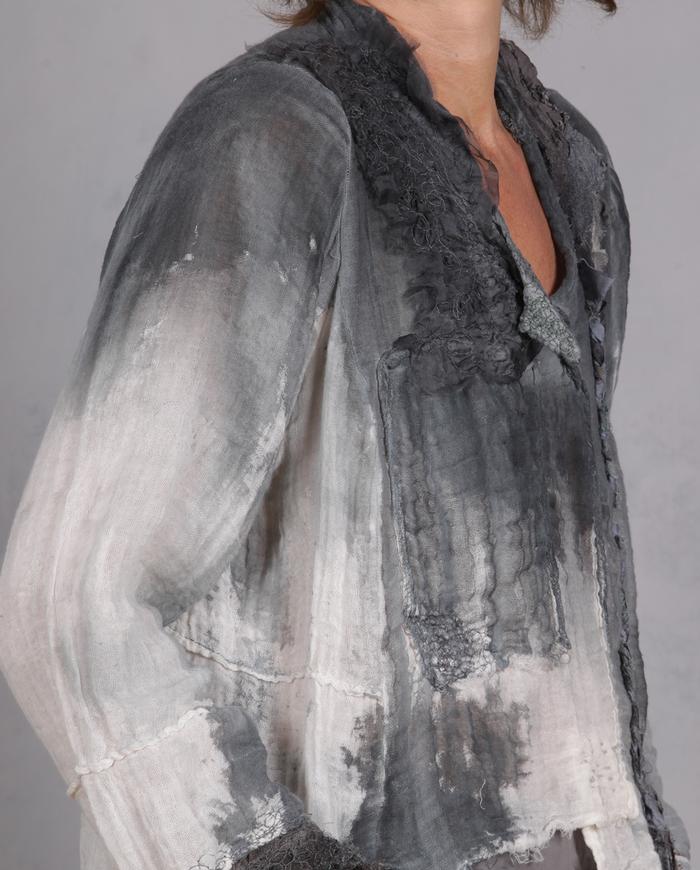 'braid me a misty afternoon' hand-painted soft blouse