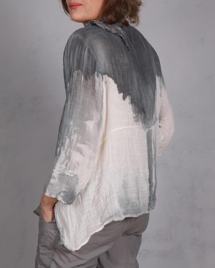 'braid me a misty afternoon' hand-painted soft blouse