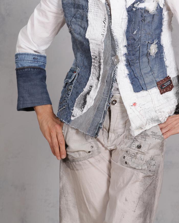 'easy as chinos' hand-printed detailed lightweight pants