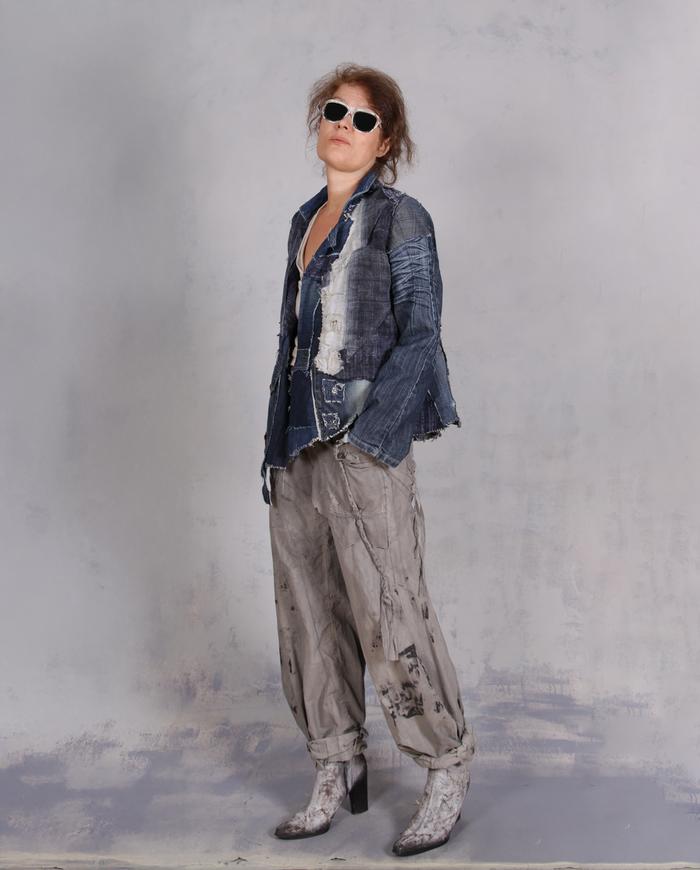 'an indigo moment captured' detailed antique cloth denim jacket