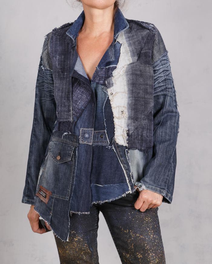 'an indigo moment captured' detailed antique cloth denim jacket