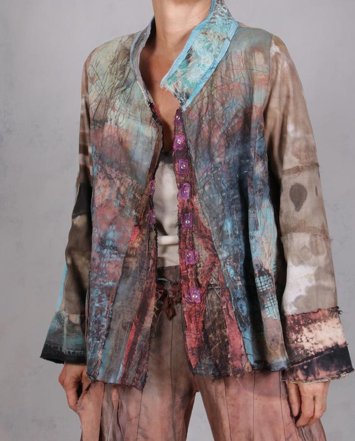 'lots of stories to tell' detailed lightweight cotton jacket