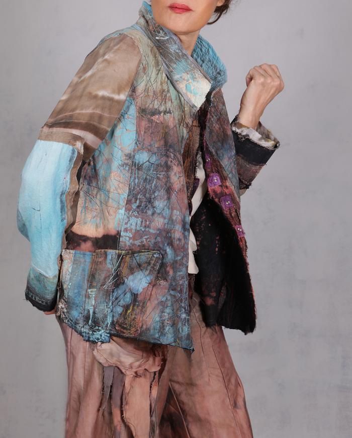 'lots of stories to tell' detailed lightweight cotton jacket