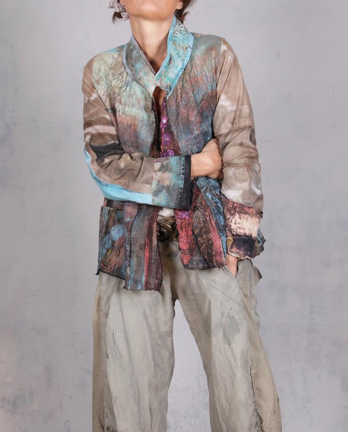 'lots of stories to tell' detailed lightweight cotton jacket