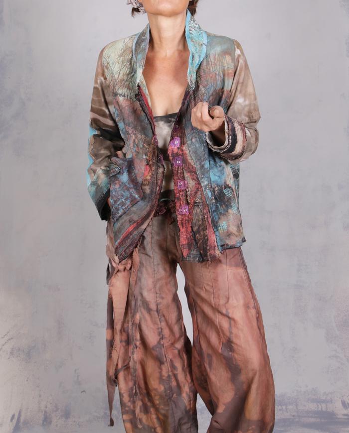 'lots of stories to tell' detailed lightweight cotton jacket