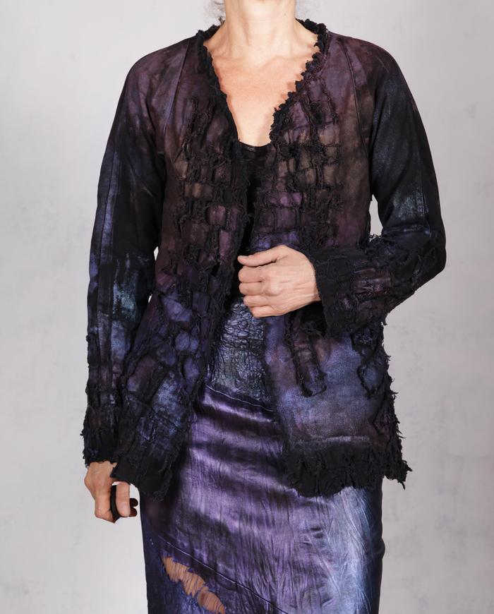 'in the middle of the night' hand-woven art jacket