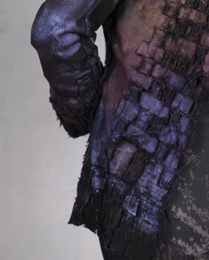 'in the middle of the night' hand-woven art jacket