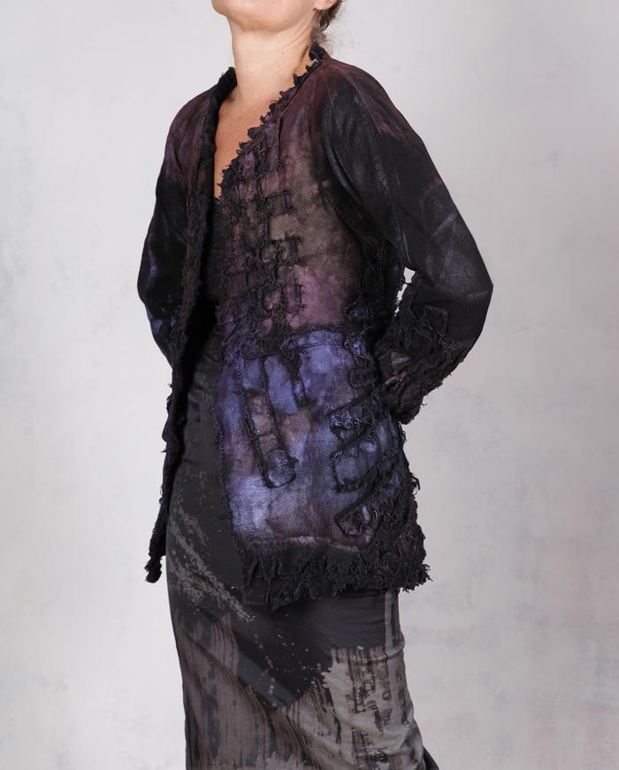 'in the middle of the night' hand-woven art jacket