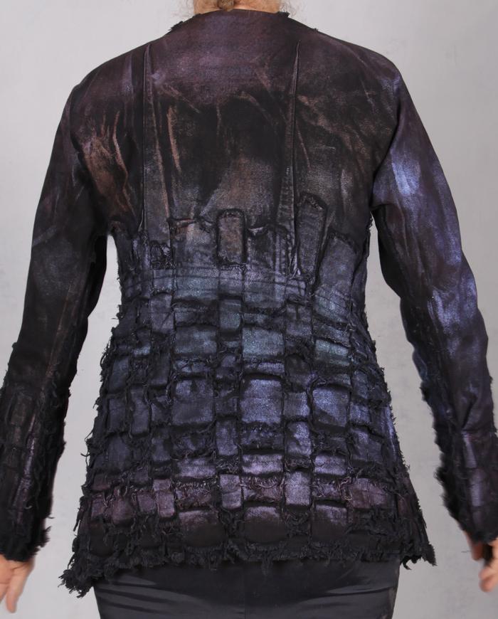 'in the middle of the night' hand-woven art jacket