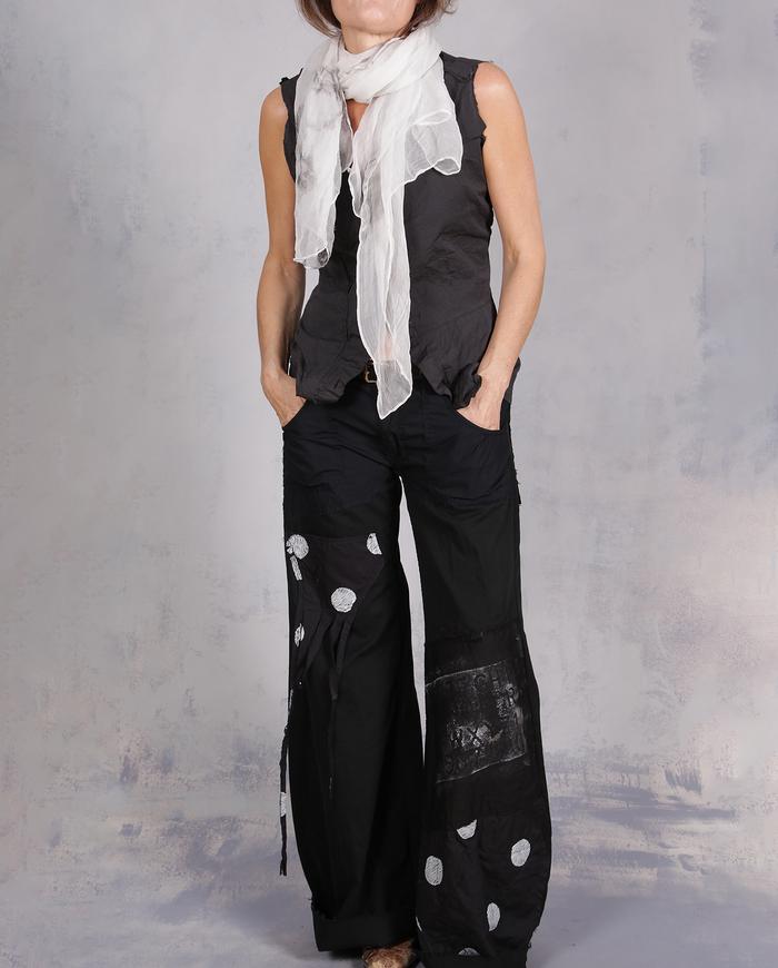 'running around in circles' modern wide leg trousers