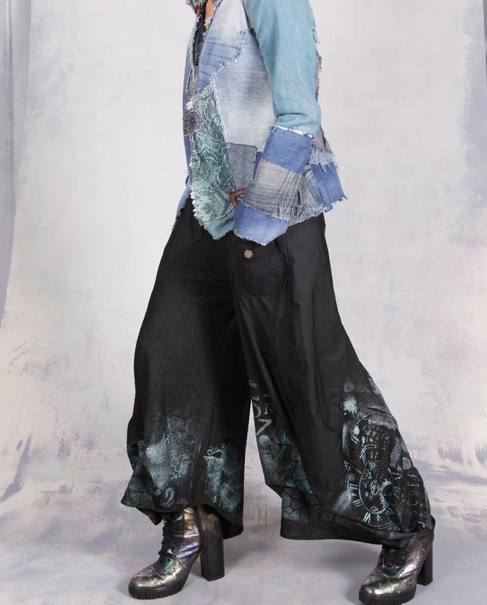 'if fun is what you want' one size full black pants
