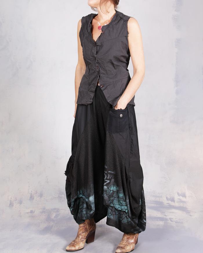 'if fun is what you want' one size full black pants
