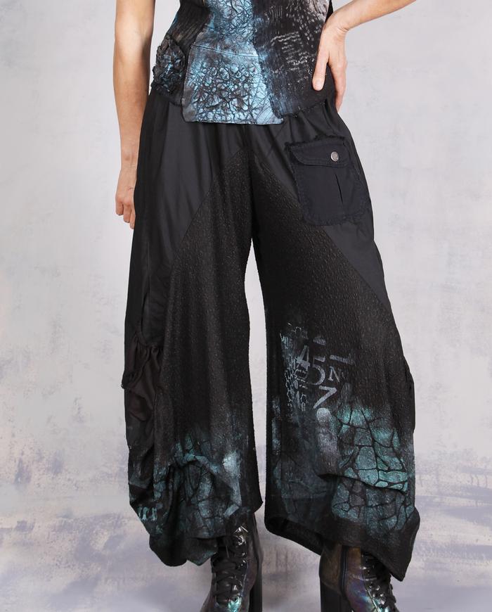 'if fun is what you want' one size full black pants