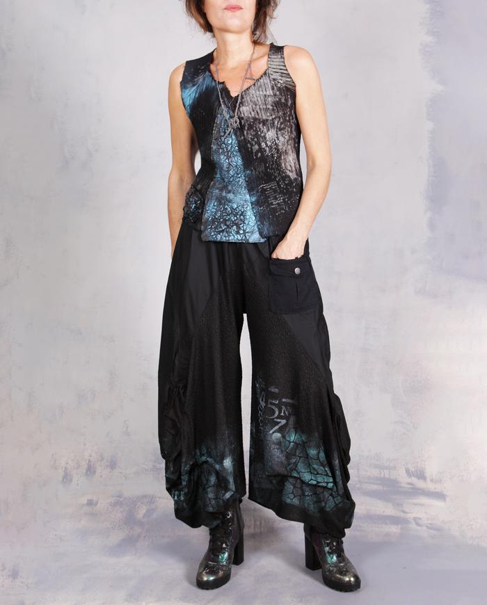 'if fun is what you want' one size full black pants