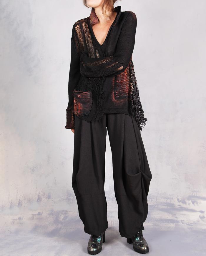'so simply fluid' loose-fitting curved artsy pants