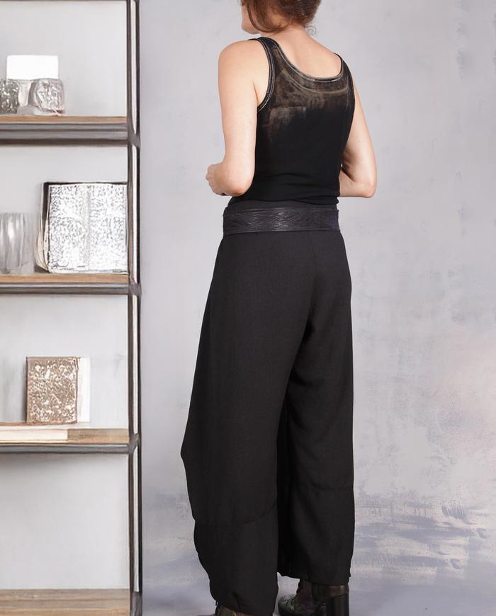 'so simply fluid' loose-fitting curved artsy pants
