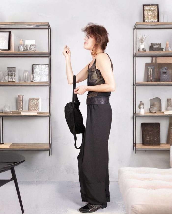 'so simply fluid' loose-fitting curved artsy pants