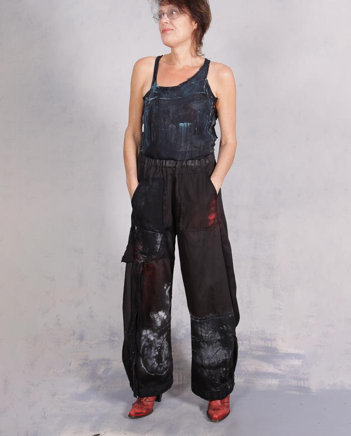 'mixed up for the good' tapered painted pants