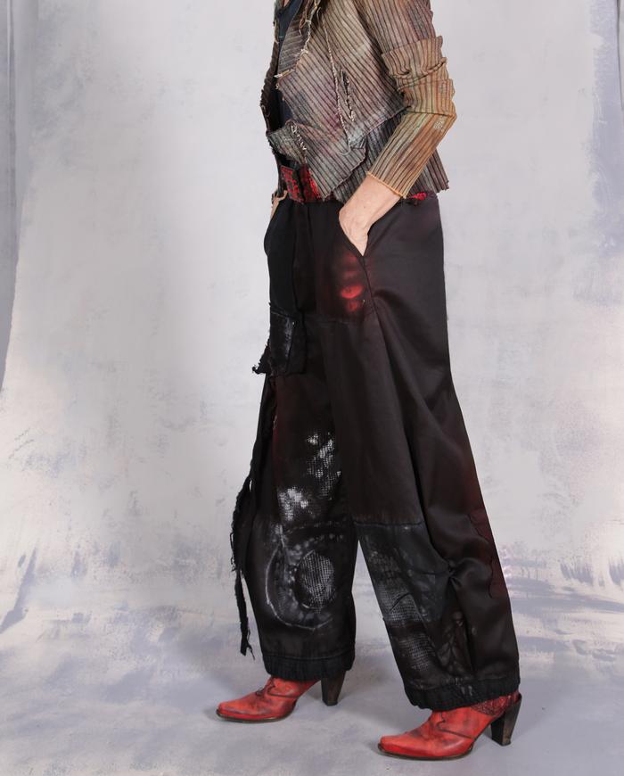 'mixed up for the good' tapered painted pants