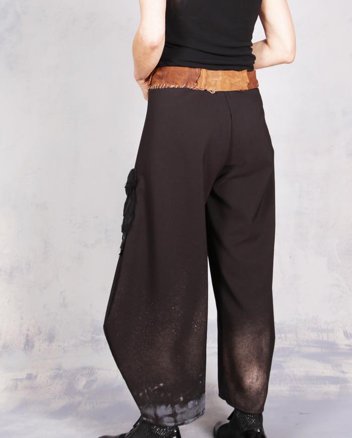 'catch a little dream' sculptural artisan black pants