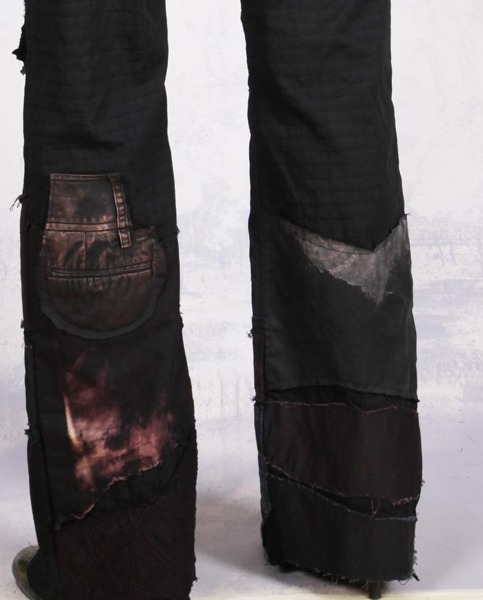 'full of surprises' bootcut detailed black trousers