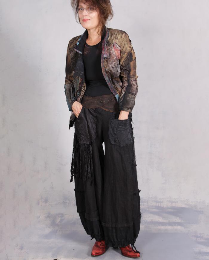 'fully engaged' detailed wide leg balloon pants