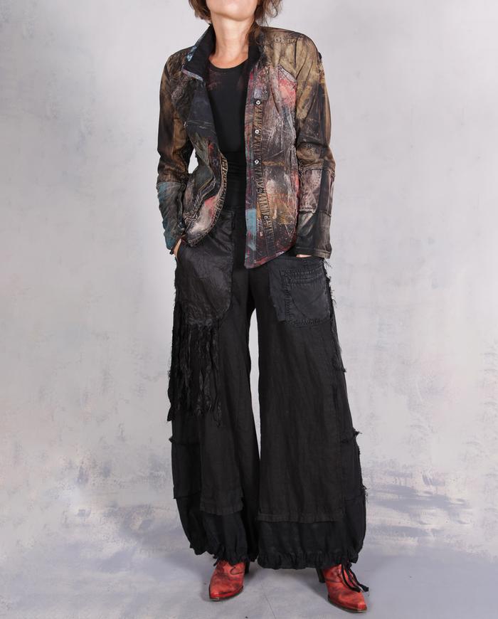 'fully engaged' detailed wide leg balloon pants
