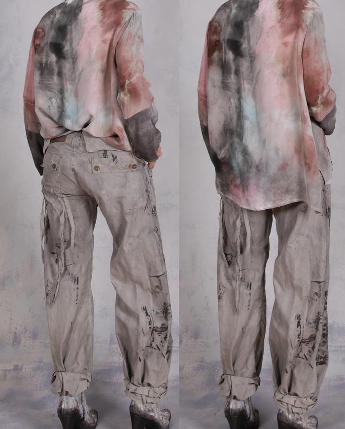 'everyday adventure' detailed cropped cargo khaki pants 