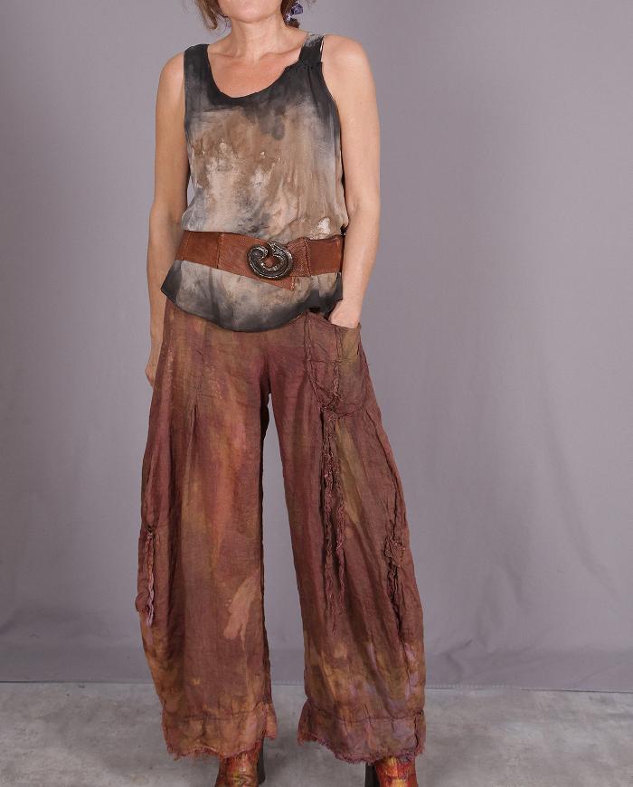'fall forest whispers' sculptural detailed pants