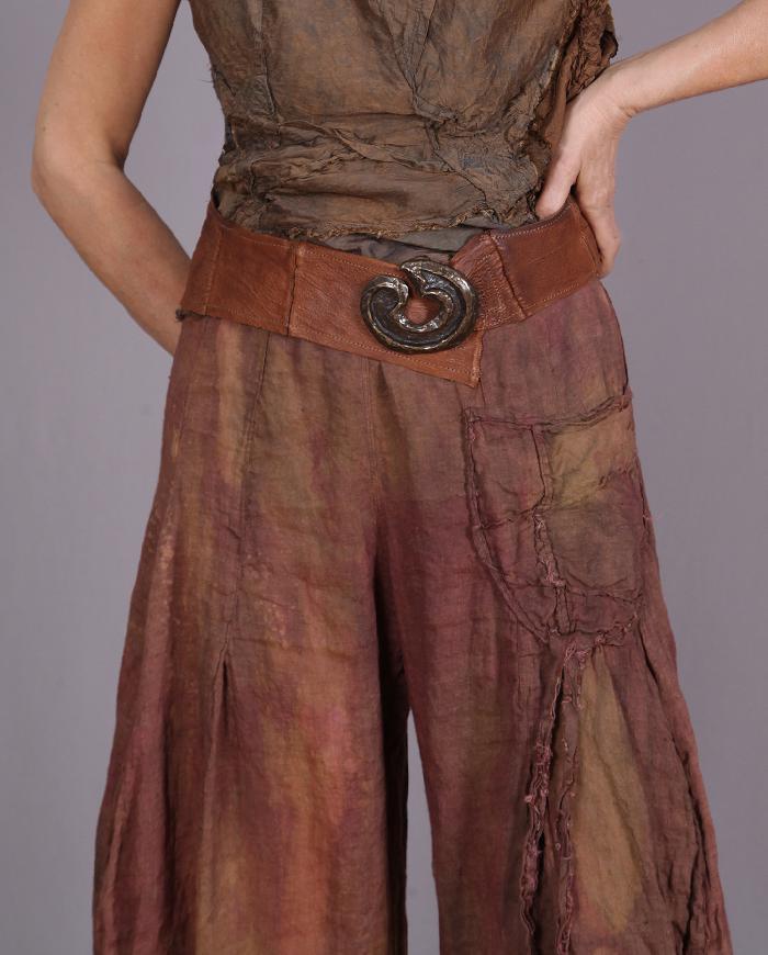 'fall forest whispers' sculptural detailed pants