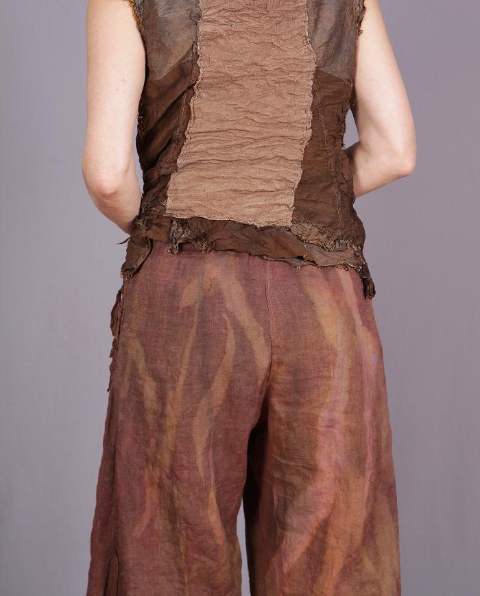 'fall forest whispers' sculptural detailed pants