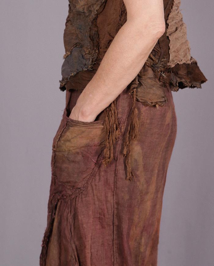 'fall forest whispers' sculptural detailed pants