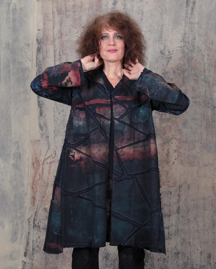 'sunset in the mountains' mosaic kaftan 