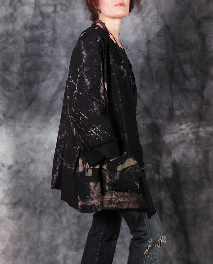 oversized stretchy hand-painted jacket