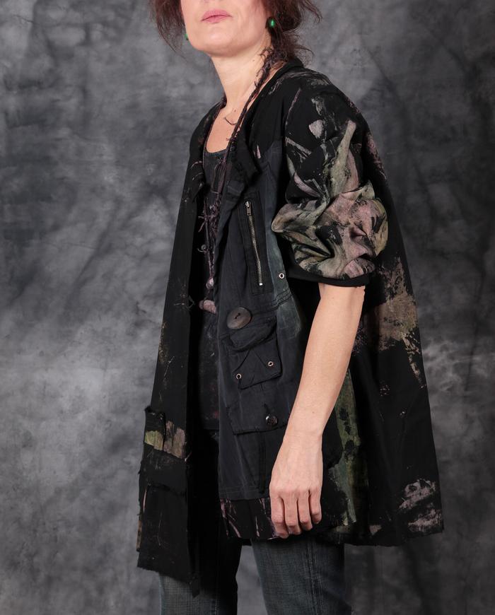 oversized stretchy hand-painted jacket
