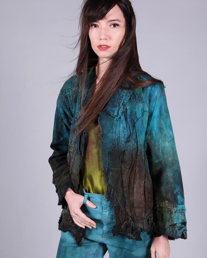 Art-to-Wear by Tatiana Palnitska - distressed highly detailed teal/rust ...