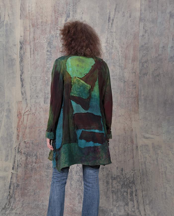 'natural zen' colorful patchwork art jacket
