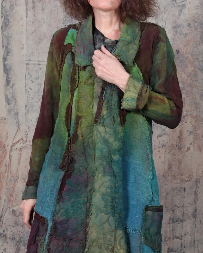 'natural zen' colorful patchwork art jacket
